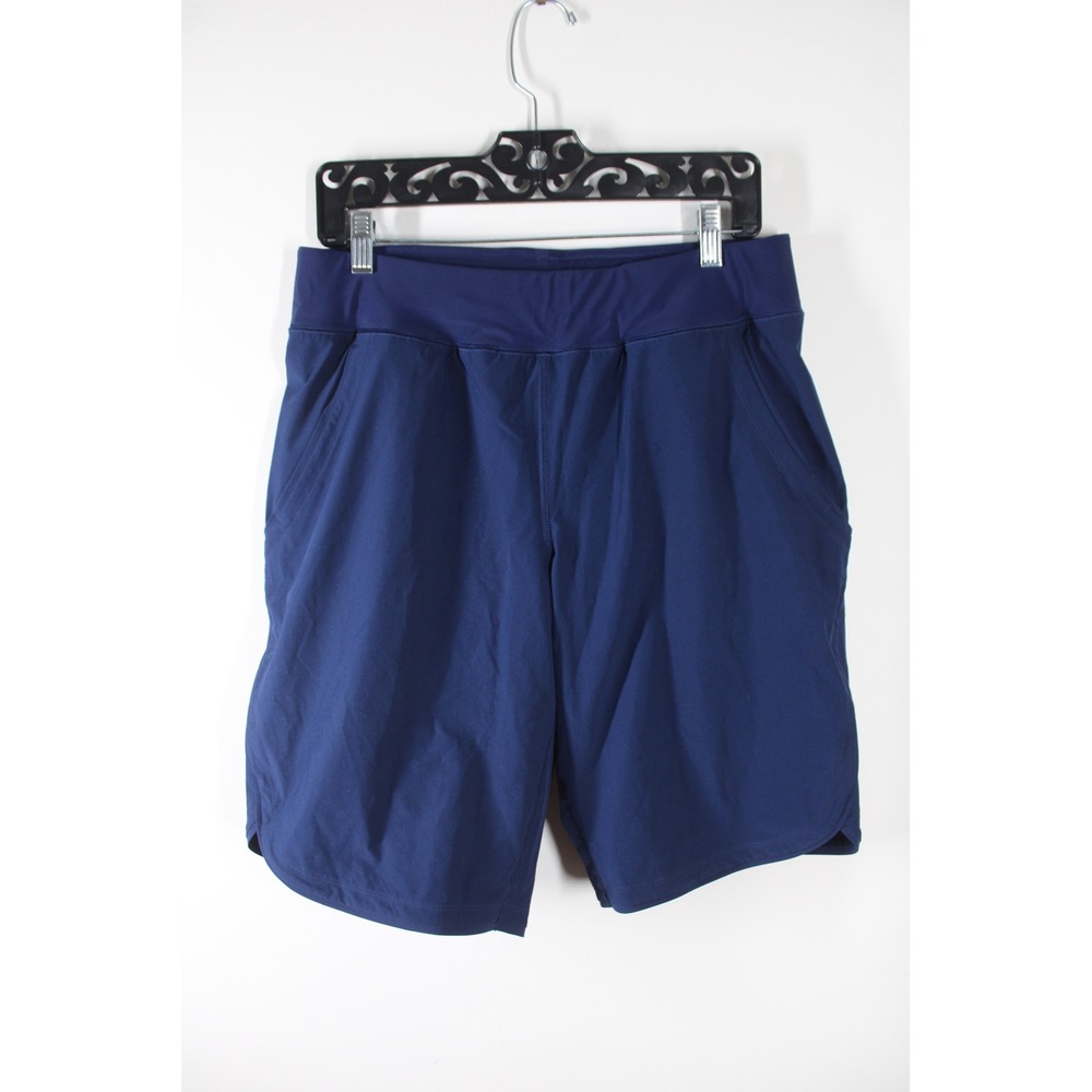 Lands' End 10 Navy Blue Board Shorts Quick Dry Active Swim Pockets 516335